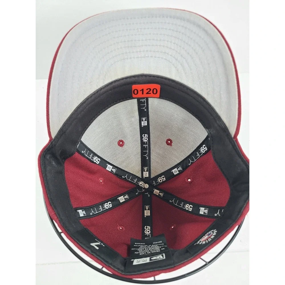 New Era 59FIFTY Los Angeles Dodgers Fitted Hat Size 7‎ Red Cap Baseball Team MLB